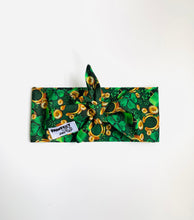 Load image into Gallery viewer, St Patricks day green gold coins tie back
